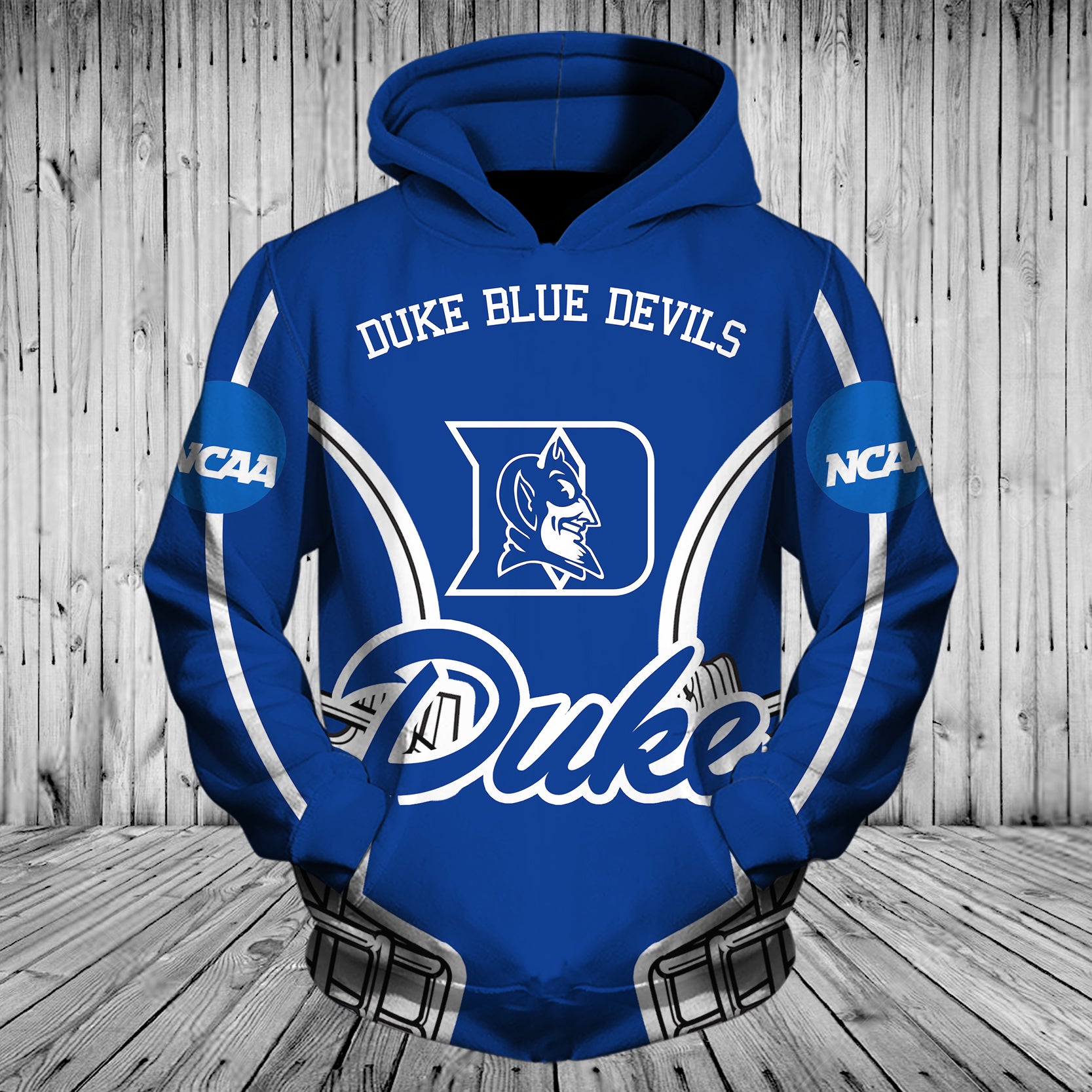 Duke Blue Devils 3d Helmet Hoodie